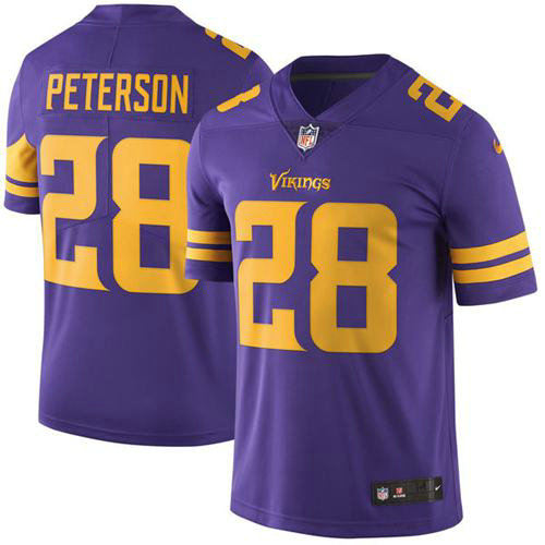 Kid Nike Minnesota Vikings 28 Adrian Peterson Purple NFL Limited Rush Jersey