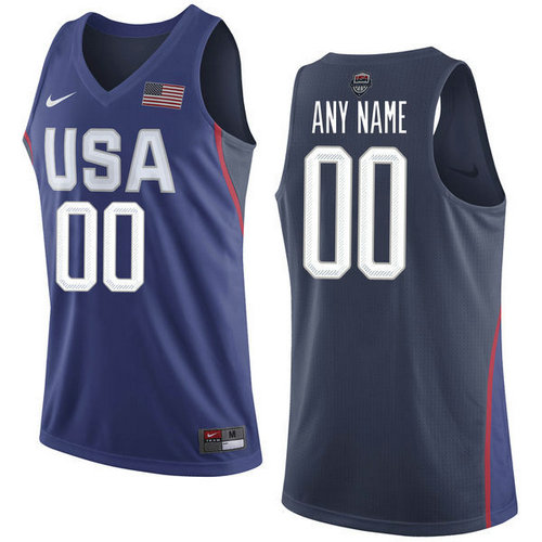 Kid Nike Team USA 00 Custom Navy Blue 2016 Dream Team NBA Jersey