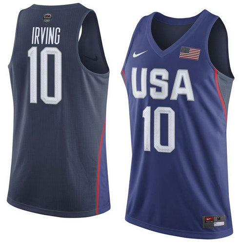 Kid Nike Team USA 10 Kyrie Irving Navy Blue 2016 Dream Team NBA Jersey