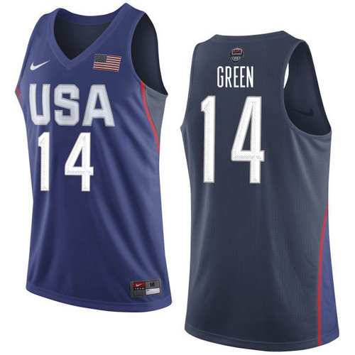 Kid Nike Team USA 14 Draymond Green Navy Blue 2016 Dream Team NBA Jersey