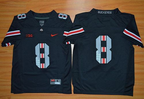 Kid Ohio State Buckeyes 8 Championship Black(Red No.) Limited NCAA Jersey