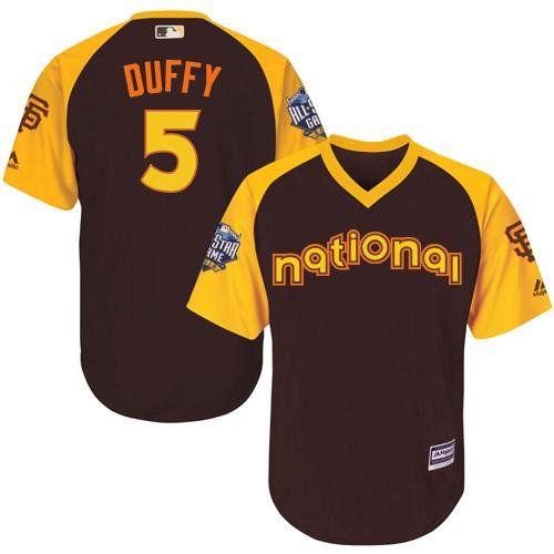 Kid San Francisco Giants 5 Matt Duffy Brown 2016 All-Star National League Baseball Jersey