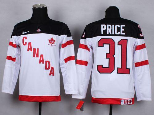 Kid Team Canada 31 Carey Price White 100th Anniversary NHL Jersey