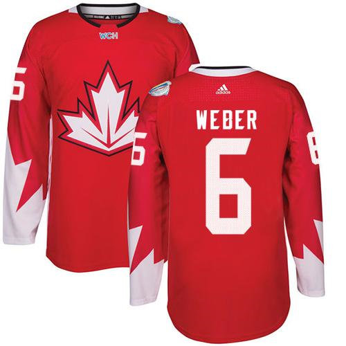 Kid Team Canada 6 Shea Weber Red 2016 World Cup NHL Jersey