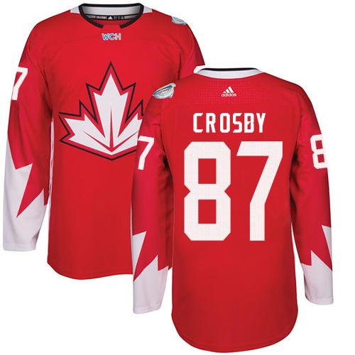 Kid Team Canada 87 Sidney Crosby Red 2016 World Cup NHL Jersey