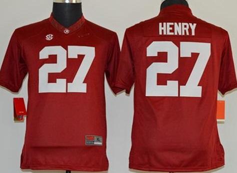 Kids Alabama Crimson Tide 27 Derrick Henry Red Stitched NCAA Jersey