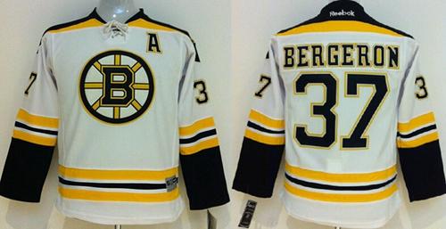 Kids Boston Bruins 37 Patrice Bergeron White NHL Jersey