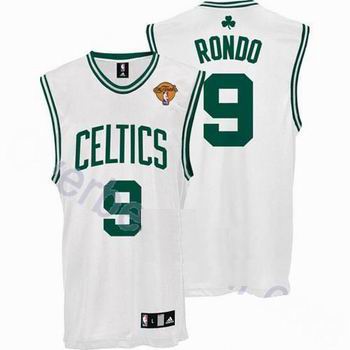 Kids Boston Celtics #9 Rajon Rondo Stitched Replithentic White Jersey