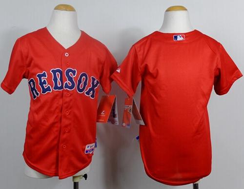 Kids Boston Red Sox Blank Red Cool Base Baseball Jersey
