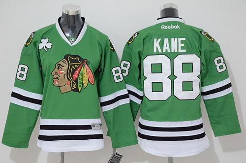 Kids Chicago Blackhawks 88 Patrick Kane Green NHL Jersey