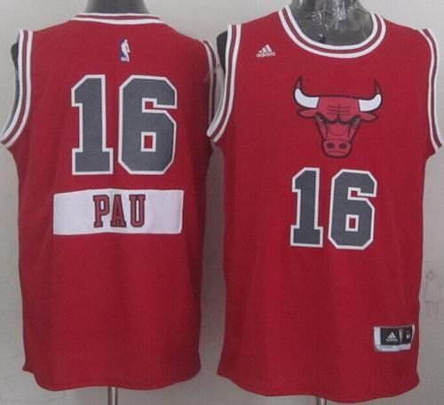Kids Chicago Bulls 16 Pau Gasol Red 2014-15 Christmas Day NBA Jersey