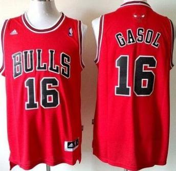 Kids Chicago Bulls 16 Pau Gasol Red Revolution 30 NBA Jersey