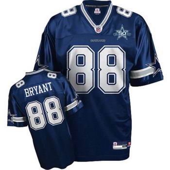 Kids Dallas Cowboys #88 Dez Bryant Blue 50TH Anniversary Patch jerseys