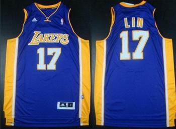 Kids Los Angeles Lakers 17 Jeremy Lin Purple Revolution 30 NBA Jersey