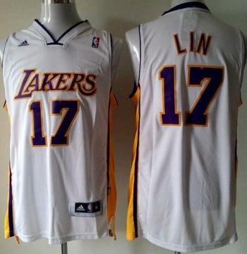 Kids Los Angeles Lakers 17 Jeremy Lin White Revolution 30 NBA Jersey