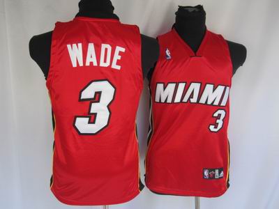 Kids Miami Heat Wade #3 red Jersey