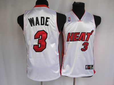 Kids Miami Heat Wade #3 white Jersey