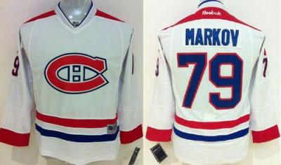 Kids Montreal Canadiens 79 Andrei Markov White NHL Jersey