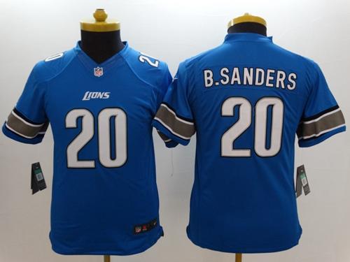 Kids Nike Detroit Lions 20 Barry Sanders Light Blue Team Color NFL Limited Jersey