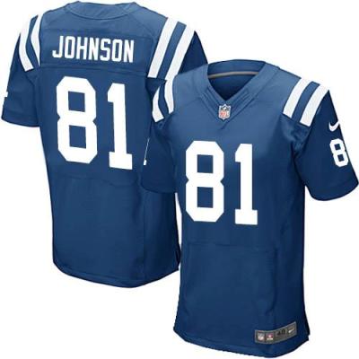 Kids Nike Indianapolis Colts 81 Andre Johnson Royal Blue Team Color NFL Jersey