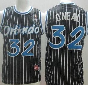 Kids Orlando Magic 32 Shaquille O-Neal Black Throwback NBA Jersey