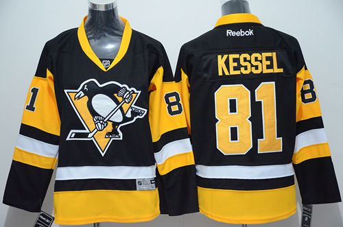 Kids Pittsburgh Penguins 81 Phil Kessel Black Alternate NHL Jersey
