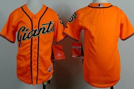 Kids San Francisco Giants blank Orange Baseball Jersey