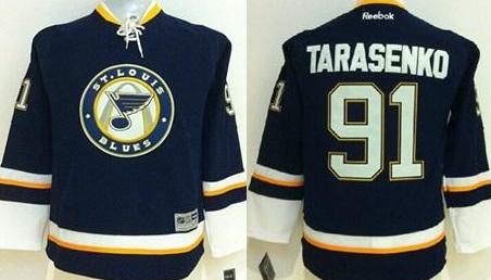 Kids St. Louis Blues 91 Vladimir Tarasenko Navy Blue Alternate NHL jersey