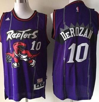 Kids Toronto Raptors 10 DeMar DeRozan Purple Throwback NBA Jersey