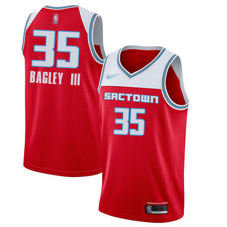 Kings #35 Marvin Bagley III Red Basketball Swingman City Edition 2019 20 Jersey