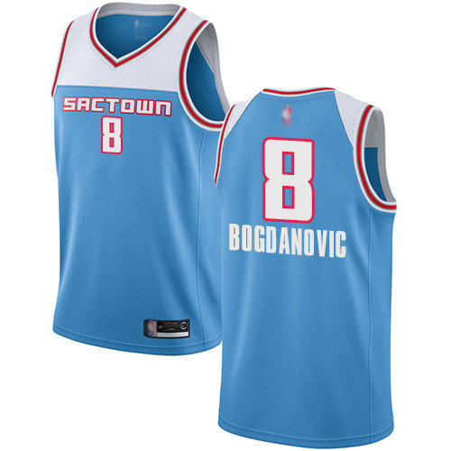 Kings #8 Bogdan Bogdanovic Blue Basketball Swingman City Edition 2018 19 Jersey