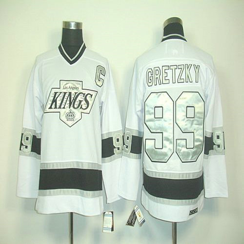 Kings #99 Wayne Gretzky White CCM Throwback Stitched NHL Jersey