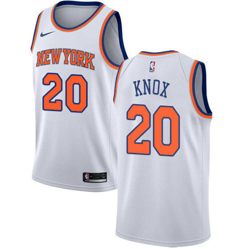 Knicks #20 Kevin Knox White Women's Basketball Swingman Association Edition Jersey