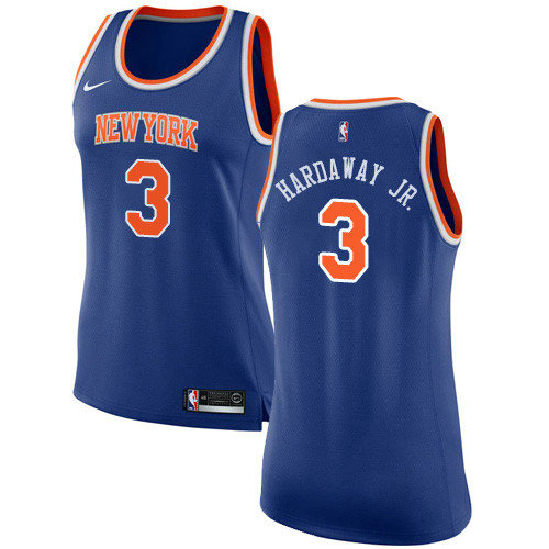 Knicks #3 Tim Hardaway Jr. Blue Women's Basketball Swingman Icon Edition Jersey