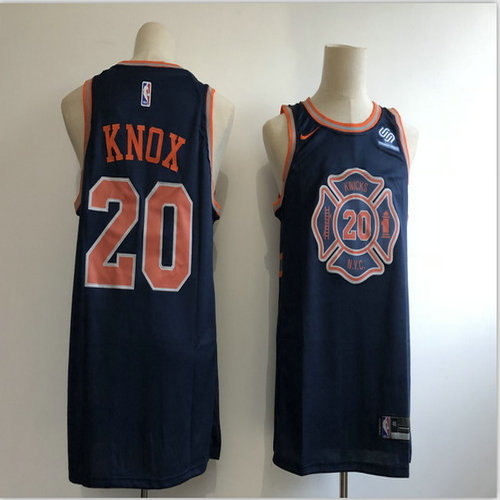 Knicks 20 Kevin Knox Navy 2018-19 City Edition Nike Swingman Jersey