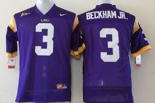 LSU Tigers 3 Odell Beckham Jr Purple Kid NCAA Jersey