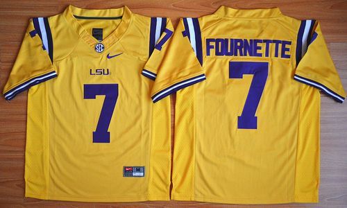 LSU Tigers 7 Leonard Fournette Gold Limited NCAA Jersey