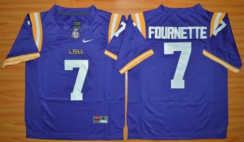 LSU Tigers 7 Leonard Fournette Purple Limited NCAA Jersey