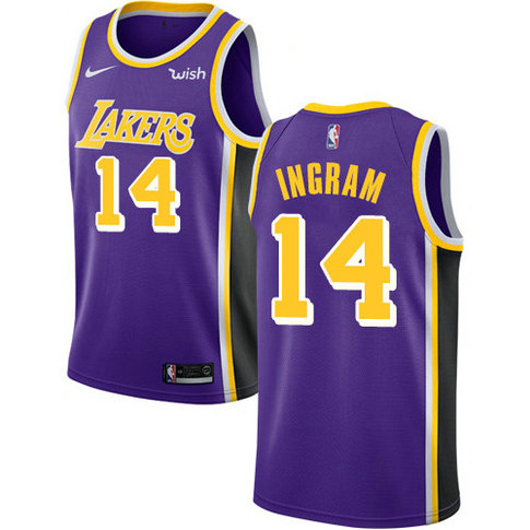 Lakers #14 Brandon Ingram Purple Women's Basketball Swingman Statement Edition Jersey