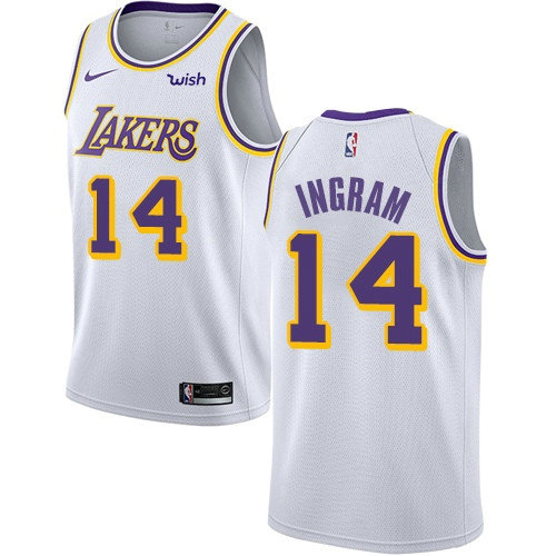 Lakers #14 Brandon Ingram White Women's Basketball Swingman Association Edition Jersey