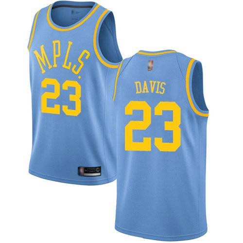 Lakers #23 Anthony Davis Royal Blue Basketball Swingman Hardwood Classics Jersey