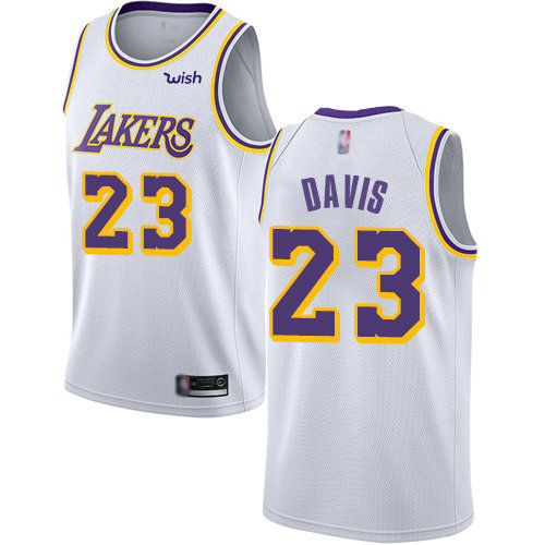 Lakers #23 Anthony Davis White Basketball Swingman Association Edition Jersey