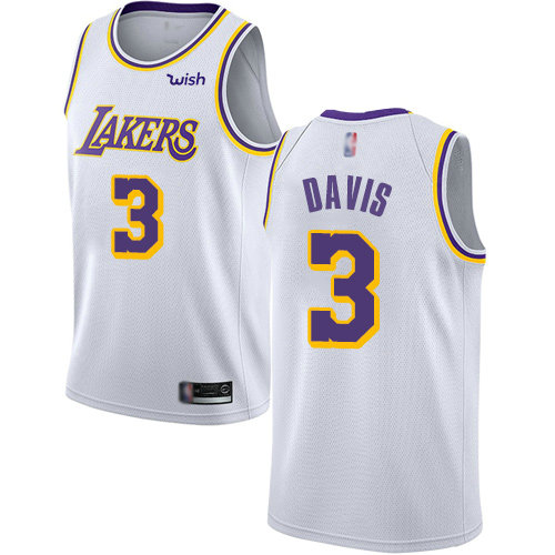 Lakers #3 Anthony Davis White Basketball Swingman Association Edition Jersey