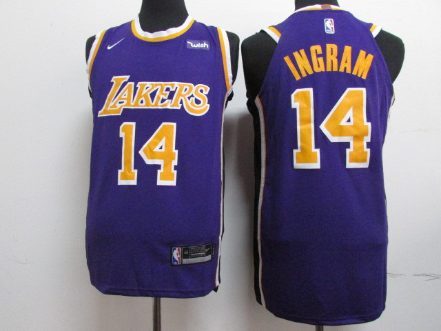 Lakers 14 Brandon Ingram Purple 2018 to 19 Nike Authentic Jersey