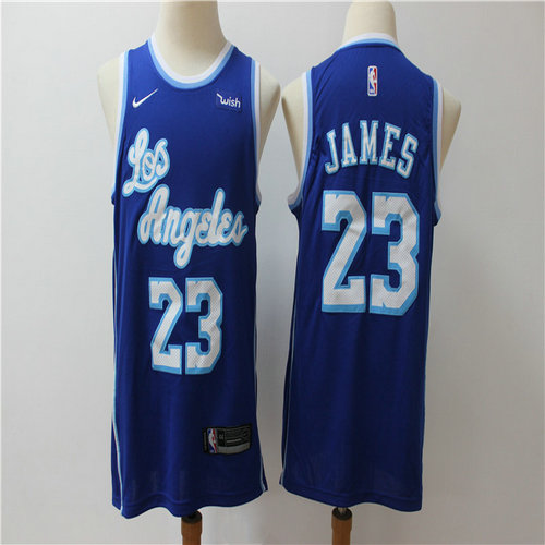 Lakers 23 Lebron James Blue Nike Swingman Jersey1