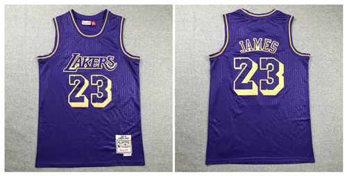 Lakers 23 Lebron James Purple 2008-19 Hardwood Classics Jersey