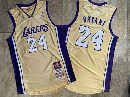 Lakers 24 Kobe Bryant Gold Hall Of Fame Memorial Edition Embroidered Jersey