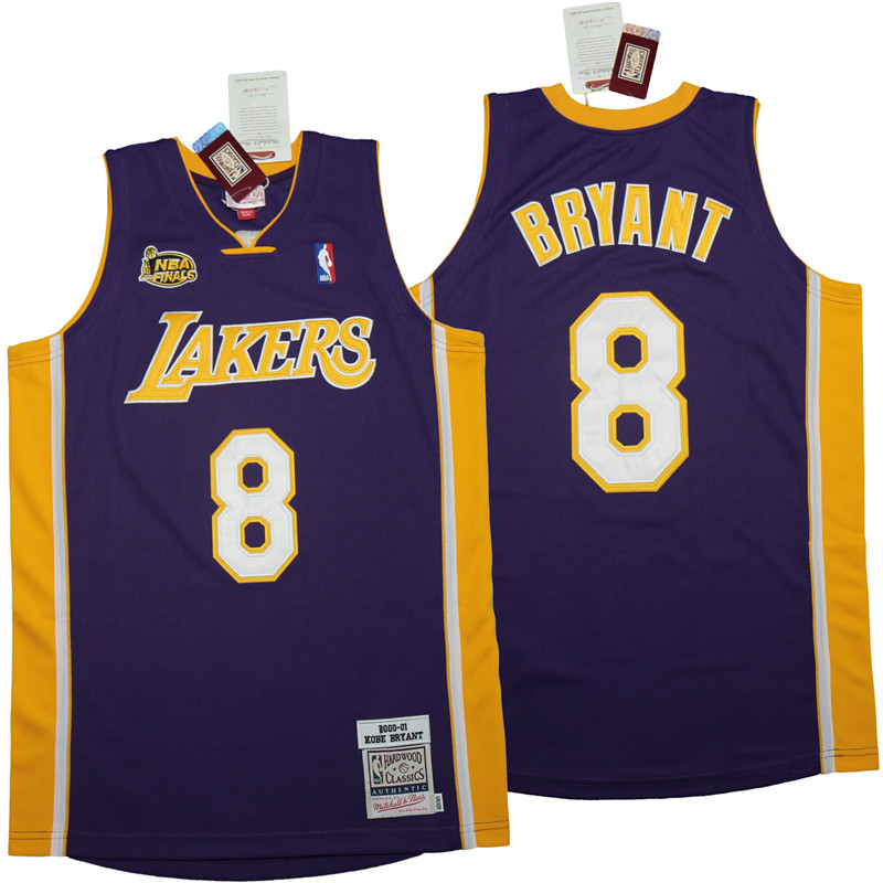Lakers 8 Kobe Bryant Blue 2000-01 Throwback Jerseys