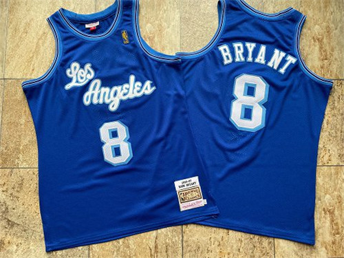 Lakers 8 Kobe Bryant Light Blue 1996-97 Hardwood Classics Jersey