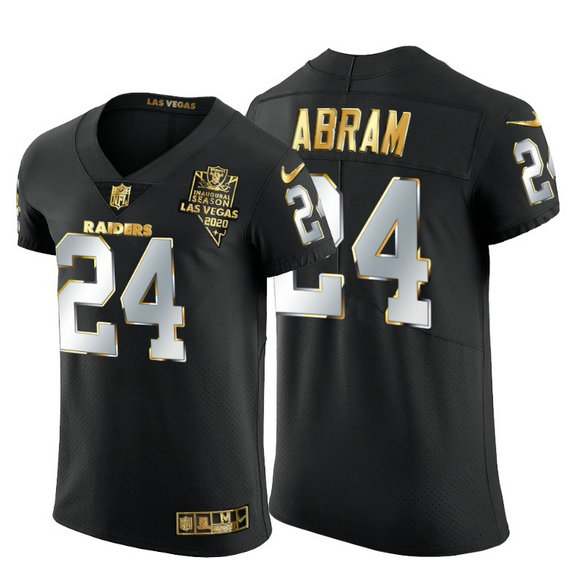 Las Vegas Raiders #24 Johnathan Abram Men's Nike Black Edition Vapor Untouchable Elite NFL Jersey